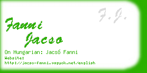 fanni jacso business card