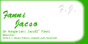 fanni jacso business card